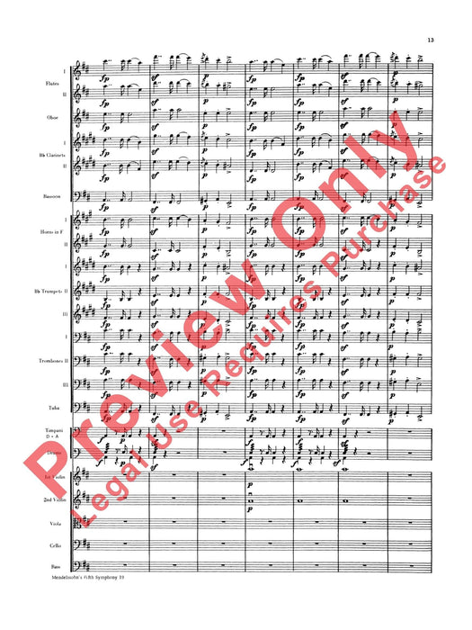 Mendelssohn's 5th Symphony "Reformation," 4th Movement 孟德爾頌,菲利克斯 交響曲 樂章 總譜 | 小雅音樂 Hsiaoya Music