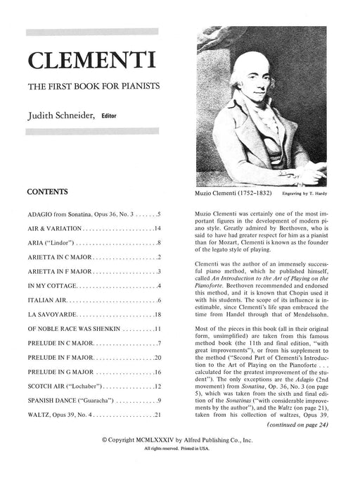 Clementi: First Book for Pianists 克雷門悌穆奇歐 | 小雅音樂 Hsiaoya Music