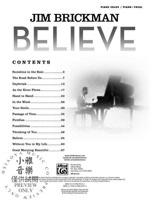Jim Brickman: Believe | 小雅音樂 Hsiaoya Music