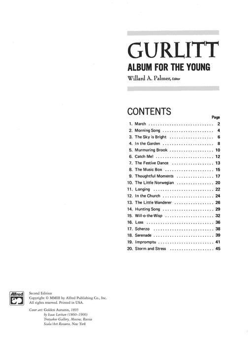 Gurlitt: Album for the Young, Opus 140 顧利特柯內流斯 少年曲集作品 | 小雅音樂 Hsiaoya Music