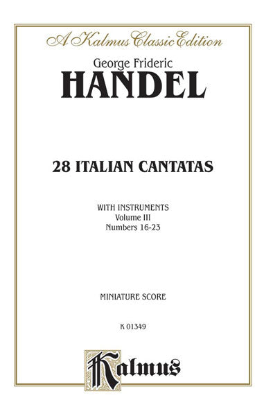 28 Italian Cantatas with Instruments, Volume III, Nos. 16-23 (Various Voices) 韓德爾 清唱劇 | 小雅音樂 Hsiaoya Music