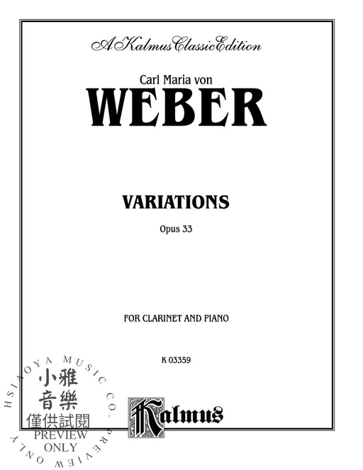 Variations, Opus 33 韋伯卡爾 詠唱調 作品 | 小雅音樂 Hsiaoya Music