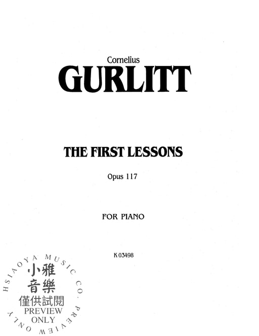 First Lessons, Opus 117 顧利特柯內流斯 作品 | 小雅音樂 Hsiaoya Music
