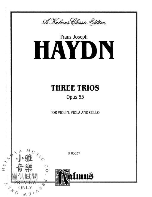 Three Trios, Opus 53 海頓 三重奏 作品 | 小雅音樂 Hsiaoya Music