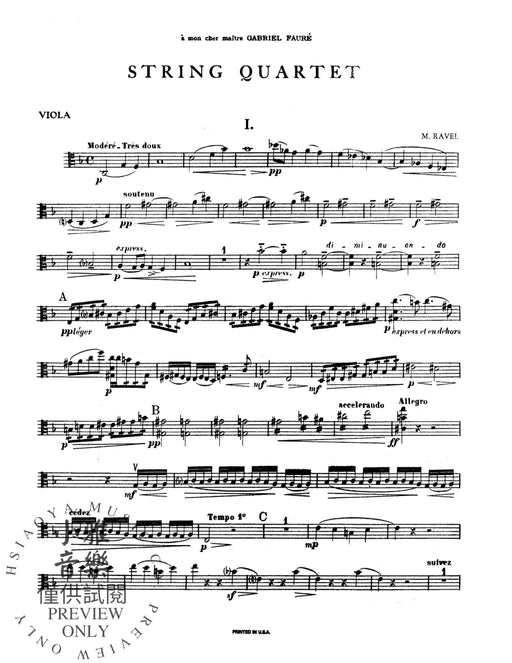 String Quartet in F Major 拉威爾摩利斯 弦樂四重奏 | 小雅音樂 Hsiaoya Music