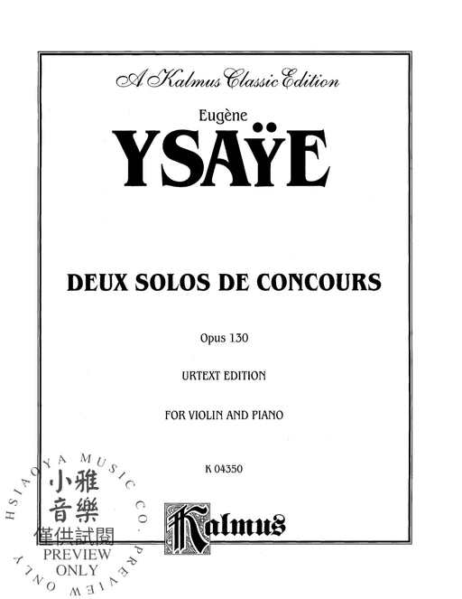Deux Solos de Concours, Opus 130 (Urtext Edition) 伊撒意 獨奏 作品 | 小雅音樂 Hsiaoya Music