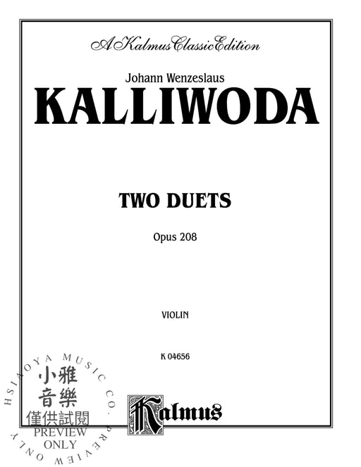 Two Duets, Opus 208 卡利沃達 二重奏 作品 | 小雅音樂 Hsiaoya Music