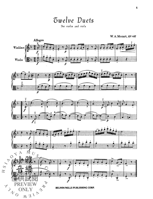 Twelve Duets, K. 487 莫札特 二重奏 | 小雅音樂 Hsiaoya Music