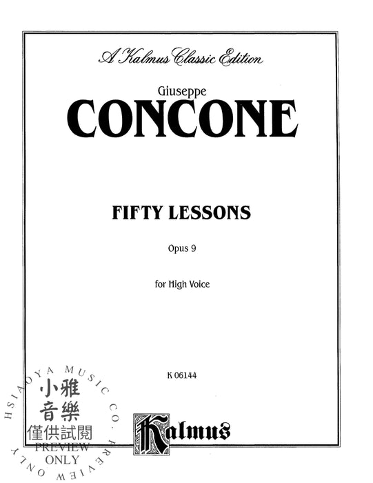 Fifty Lessons, Opus 9 For High Voice and Piano 作品 高音 鋼琴 | 小雅音樂 Hsiaoya Music
