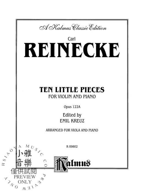 Ten Little Pieces (Petits Morceaux), Opus 122A 萊內克 小品 作品 | 小雅音樂 Hsiaoya Music