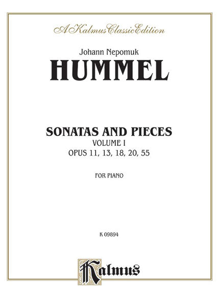 Sonatas and Pieces, Volume I Opus 11, 13, 18, 20, 55 胡麥爾約翰 奏鳴曲 小品 作品 | 小雅音樂 Hsiaoya Music