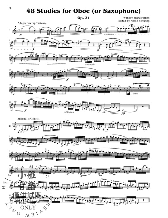 48 Studies for Oboe (or Saxophone) 雙簧管 薩氏管 | 小雅音樂 Hsiaoya Music