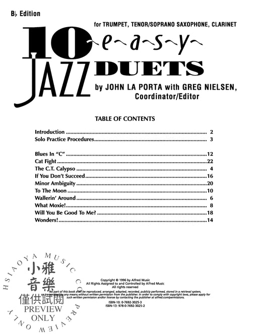 10 Easy Jazz Duets 爵士音樂二重奏 | 小雅音樂 Hsiaoya Music