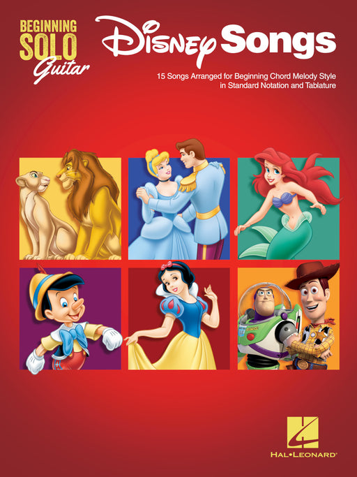 Disney Songs - Beginning Solo Guitar 15 Songs Arranged for Beginning Chord Melody Style in Standard Notation and Tablature 獨奏 吉他 和弦旋律風格 指法譜 | 小雅音樂 Hsiaoya Music