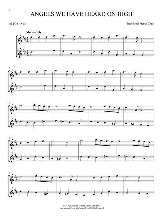 Christmas Carols for Two Alto Saxes Easy Instrumental Duets 耶誕頌歌 中音 二重奏 | 小雅音樂 Hsiaoya Music