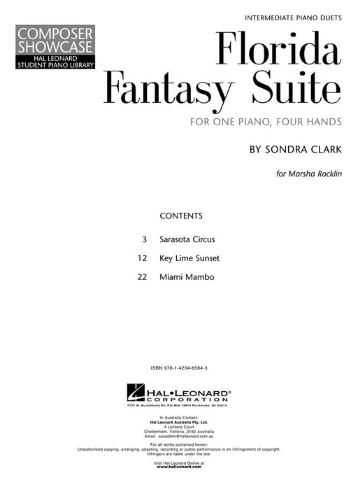 Florida Fantasy Suite Hal Leonard Student Piano Library Intermediate Composer Showcase 幻想曲組曲 鋼琴 作曲家 | 小雅音樂 Hsiaoya Music