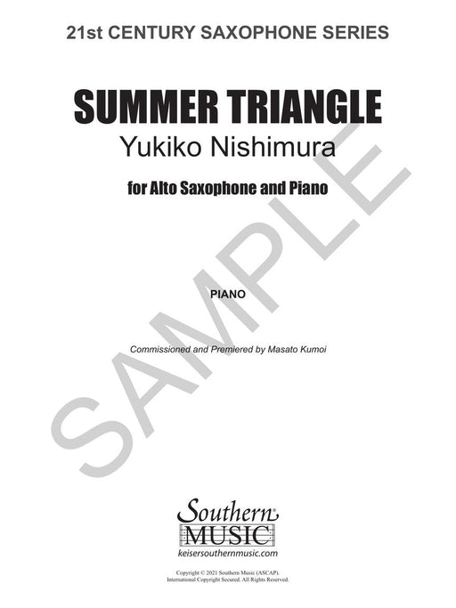 Summer Triangle 21st Century Saxophone Series for Alto Sax and Piano 鋼琴 三角鐵 薩氏管 中音薩氏管鋼琴 | 小雅音樂 Hsiaoya Music