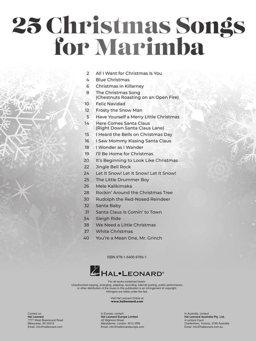 25 Christmas Songs for Marimba 馬林巴琴 歌 | 小雅音樂 Hsiaoya Music