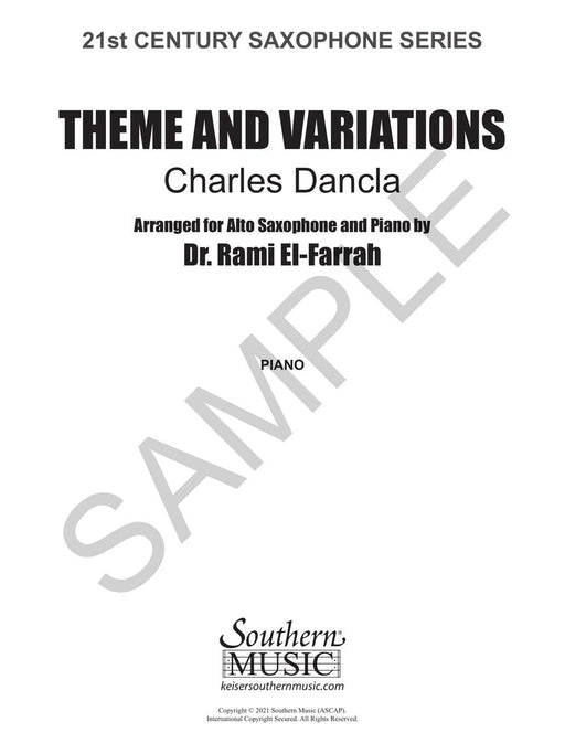 Theme and Variations for Alto Saxophone and Piano 丹克拉 薩氏管 主題變奏中音薩氏管 主題變奏曲 薩氏管鋼琴 變奏曲 | 小雅音樂 Hsiaoya Music