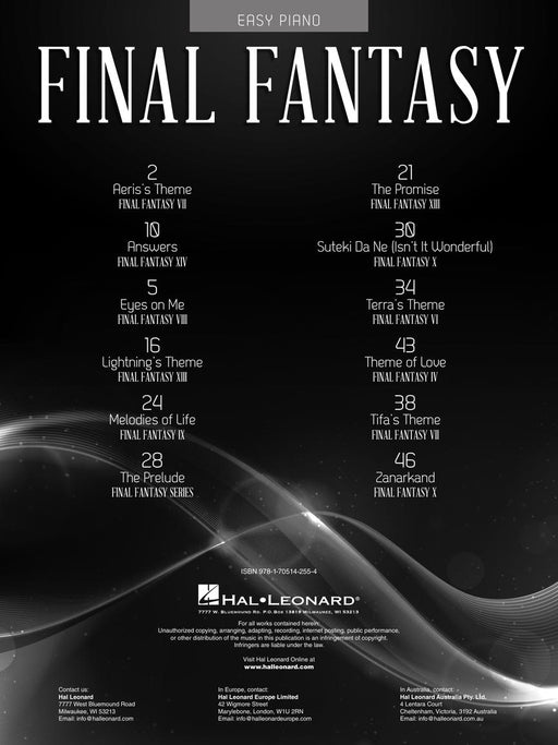Final Fantasy Easy Piano Songbook 鋼琴 幻想曲鋼琴 | 小雅音樂 Hsiaoya Music