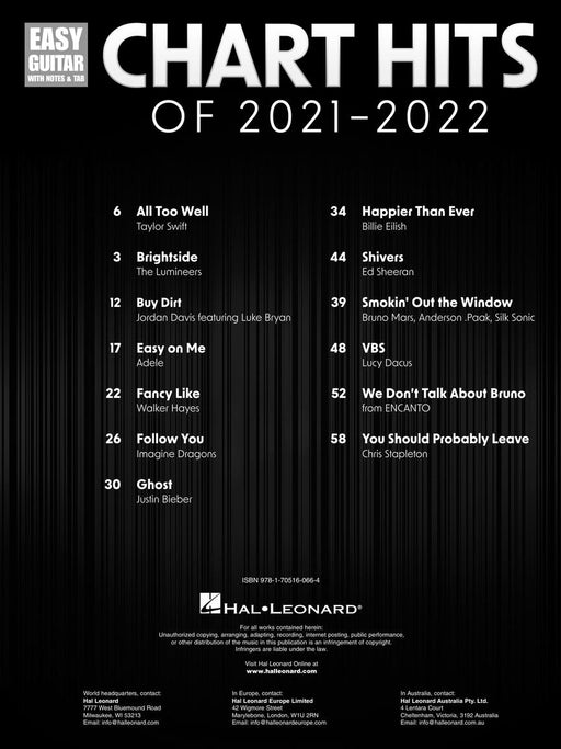 Chart Hits of 2021-2022 吉他 | 小雅音樂 Hsiaoya Music