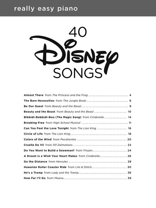 Really Easy Piano: 40 Disney Songs 鋼琴 歌 | 小雅音樂 Hsiaoya Music