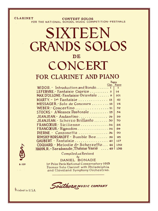 16 Grand Solos de Concert Clarinet 音樂會 豎笛 | 小雅音樂 Hsiaoya Music