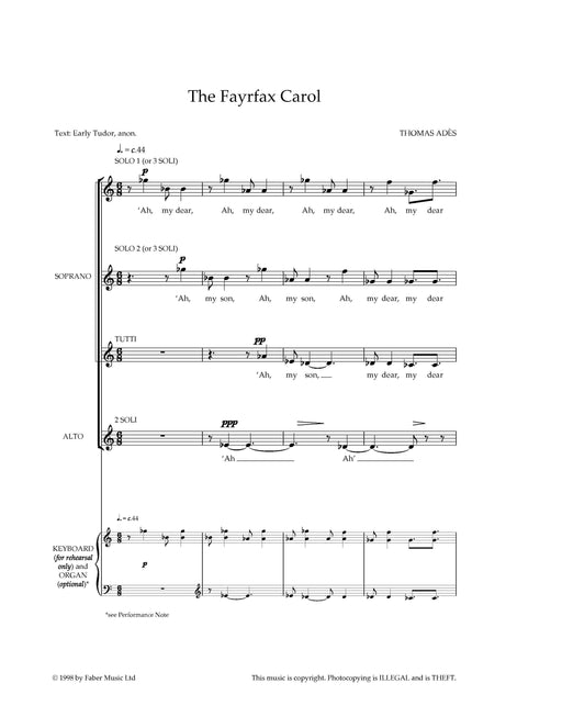 The Fayrfax Carol 艾得斯 耶誕頌歌 | 小雅音樂 Hsiaoya Music