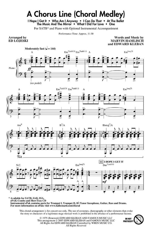 A Chorus Line (Choral Medley) 合唱 合唱 組合曲 | 小雅音樂 Hsiaoya Music