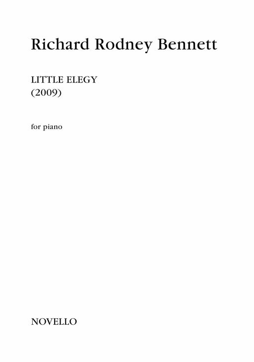 Little Elegy for Piano Solo 班內特‧理查 悲歌鋼琴 鋼琴 | 小雅音樂 Hsiaoya Music