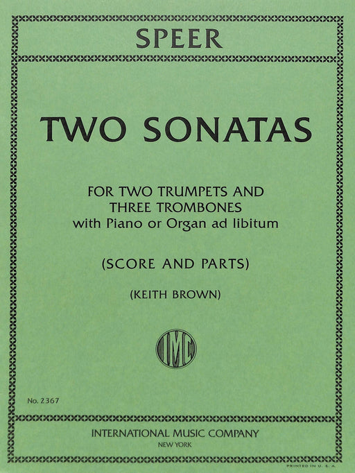 Two Sonatas for 2 Trumpets in C, Tenor Trombone, 2 Bass Trombones & Piano (or Organ) 奏鳴曲 小號 長號低音長號鋼琴管風琴 | 小雅音樂 Hsiaoya Music