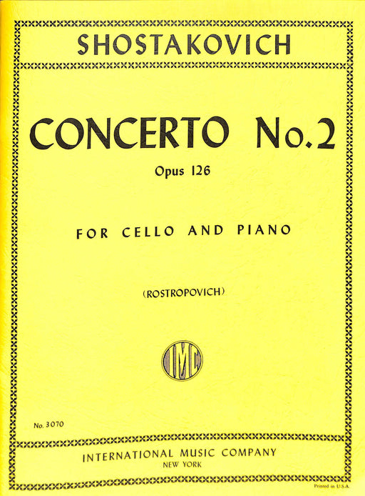 Concerto No. 2, Op. 126 蕭斯塔科維契德米特里 協奏曲 大提琴 (含鋼琴伴奏) 國際版 | 小雅音樂 Hsiaoya Music