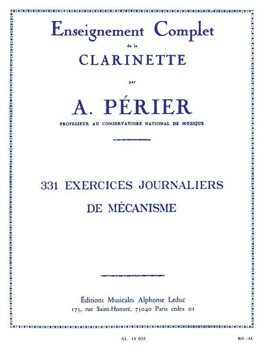 331 Exercises Journaliers de Mécanisme pour la Clarinette [331 Daily Exercises of Mechanism for Clarinet] 練習曲 練習曲 每日練習 豎笛 | 小雅音樂 Hsiaoya Music