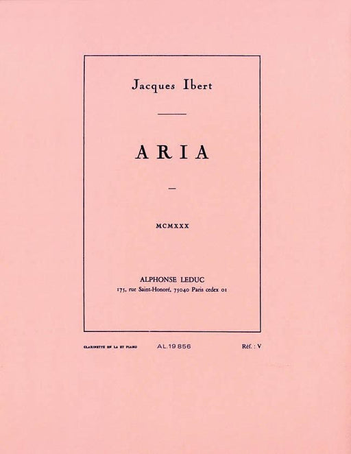 Aria for Clarinet and Piano 伊貝爾 詠唱調 鋼琴 詠嘆調 豎笛 | 小雅音樂 Hsiaoya Music