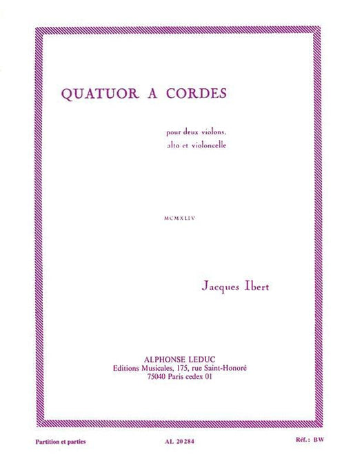 Quatuor a Cordes for String Quartet 伊貝爾 弦樂四重奏 弦樂四重奏 | 小雅音樂 Hsiaoya Music