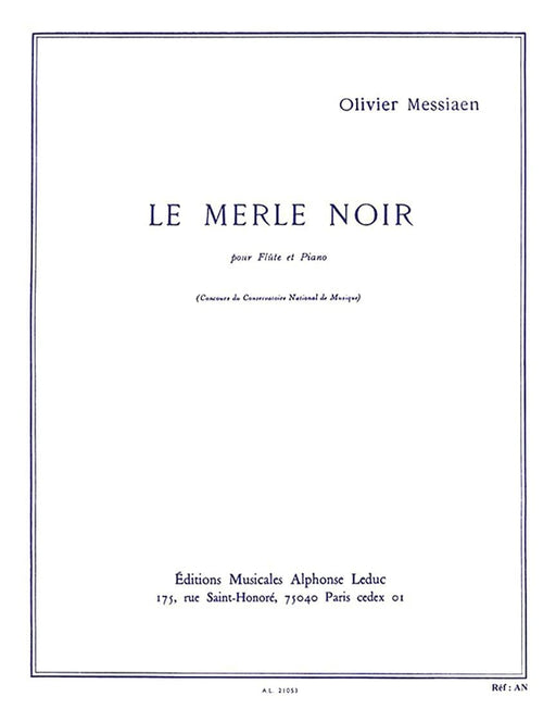 Le Merle Noir for Flute and Piano 梅湘 長笛 鋼琴 長笛(含鋼琴伴奏) | 小雅音樂 Hsiaoya Music