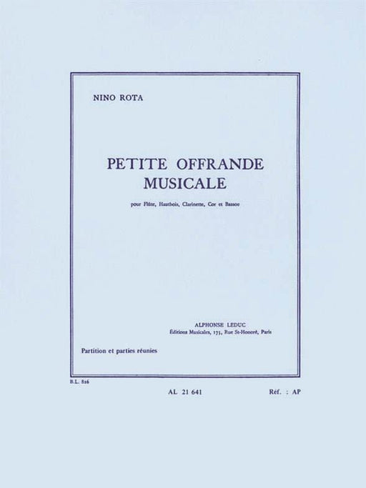 Petite Offrande Musicale (wind Quintet) 羅塔 管樂五重奏 | 小雅音樂 Hsiaoya Music