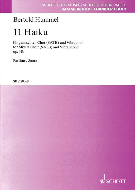 11 Haiku Op. 41b SATB Chorus and Vibraphone 胡麥爾貝托爾德 合唱 抖音鐵琴 | 小雅音樂 Hsiaoya Music