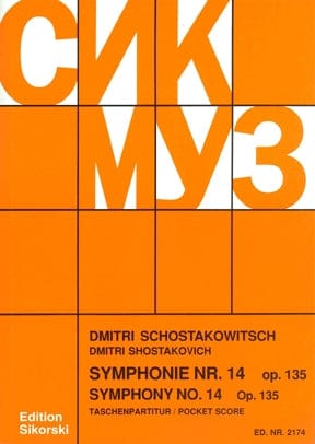 Symphony No. 14, Op. 135 Study Score 蕭斯塔科維契‧德米特里 交響曲 | 小雅音樂 Hsiaoya Music