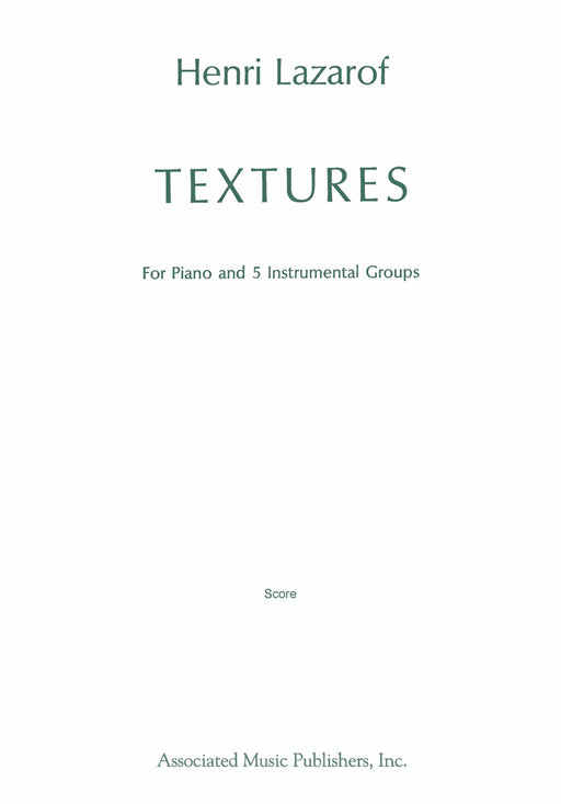 Textures (1970) Full Score 拉札羅夫 大總譜 | 小雅音樂 Hsiaoya Music