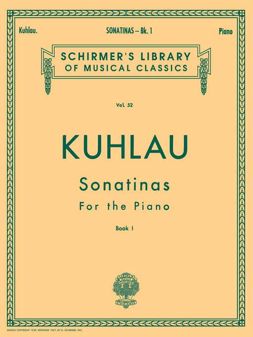 Sonatinas - Book 1 Schirmer Library of Classics Volume 52 Piano Solo 庫勞 小奏鳴曲 鋼琴 獨奏 | 小雅音樂 Hsiaoya Music