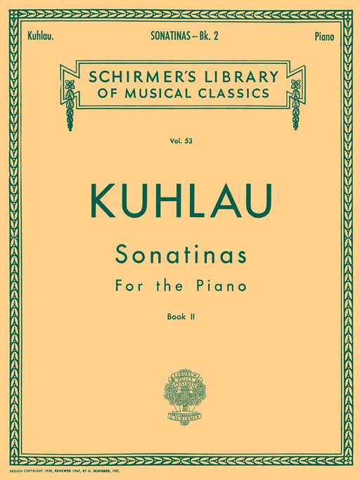 Sonatinas - Book 2 Schirmer Library of Classics Volume 53 Piano Solo 庫勞 小奏鳴曲 鋼琴 獨奏 | 小雅音樂 Hsiaoya Music
