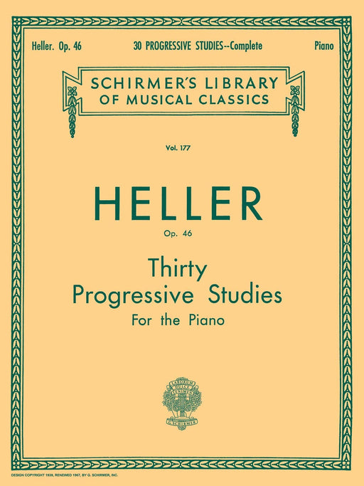 30 Progressive Studies, Op. 46 (Complete) Schirmer Library of Classics Volume 177 Piano Technique 黑勒史提芬 鋼琴 | 小雅音樂 Hsiaoya Music