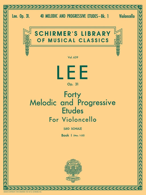 40 Melodic and Progressive Etudes, Op. 31 - Book 1 Schirmer Library of Classics Volume 639 Cello Method 李瑟巴斯提安 練習曲 大提琴 | 小雅音樂 Hsiaoya Music