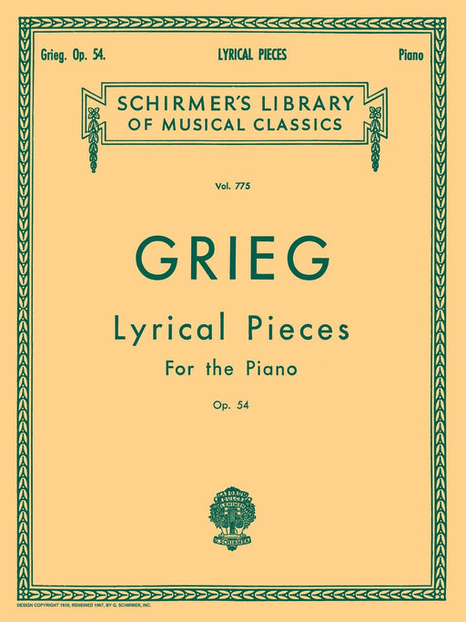 Lyrical Pieces, Op. 54 Schirmer Library of Classics Volume 775 Piano Solo 葛利格 小品 鋼琴 獨奏 | 小雅音樂 Hsiaoya Music
