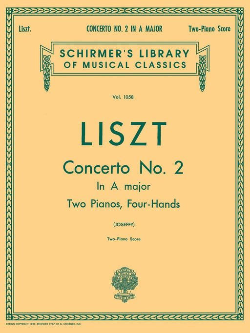 Concerto No. 2 in A Schirmer Library of Classics Volume 1058 Piano Duet 李斯特 協奏曲 四手聯彈 | 小雅音樂 Hsiaoya Music