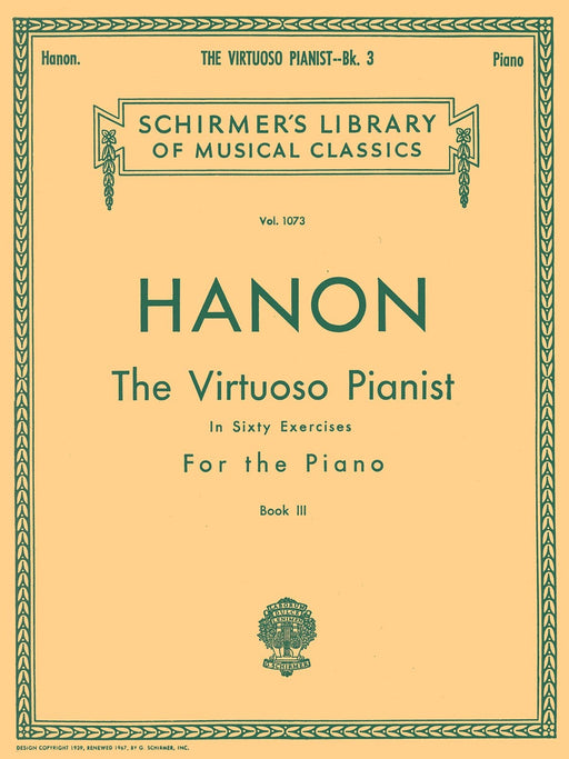 Virtuoso Pianist in 60 Exercises - Book 3 Schirmer Library of Music Volume 1073 Piano Technique 阿農 練習曲 鋼琴 | 小雅音樂 Hsiaoya Music