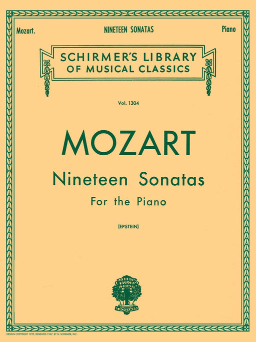 19 Sonatas - Complete English/Spanish Schirmer Library of Classics Volume 1304 Piano Solo 莫札特 奏鳴曲 鋼琴 獨奏 | 小雅音樂 Hsiaoya Music