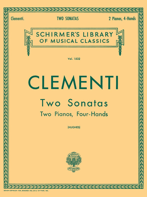 2 Sonatas Schirmer Library of Classics Volume 1532 Piano Duet 克雷門悌穆奇歐 奏鳴曲 四手聯彈 | 小雅音樂 Hsiaoya Music