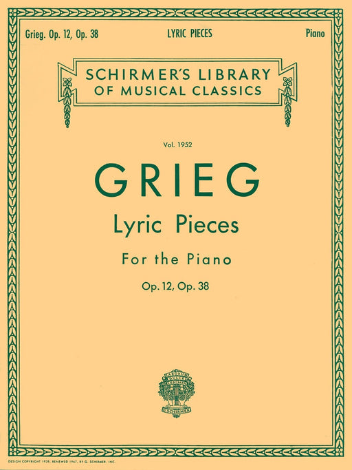 Lyric Pieces - Volume 1: Op. 12, 38 Schirmer Library of Classics Volume 1952 Piano Solo 葛利格 小品 鋼琴 獨奏 | 小雅音樂 Hsiaoya Music